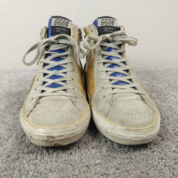 Golden Goode Slide Flag LTD Sneakers Distressed Designer Skate Shoes - Picture 5 of 16